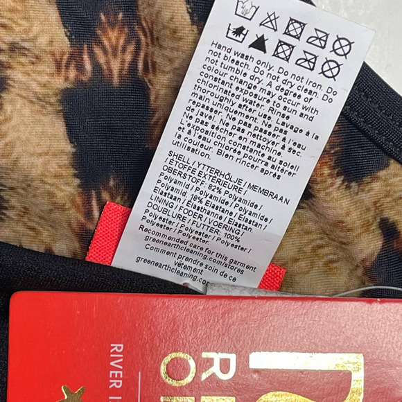 River Island Brown Leopard Print Bikini Bottom NWT Size 20 - Picture 8 of 8